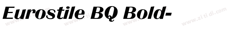Eurostile BQ Bold字体转换